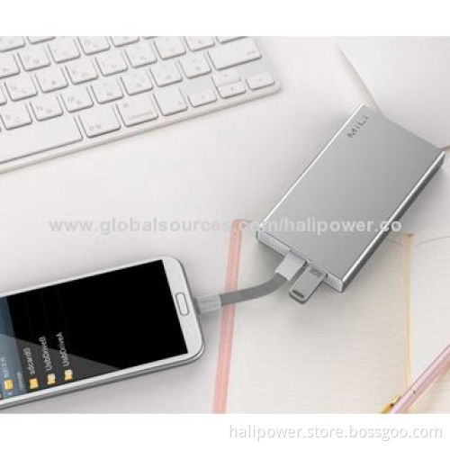 Luxury Aluminum Multi-function Power Bank/External Battery Charger with 6,000mAh Capacity